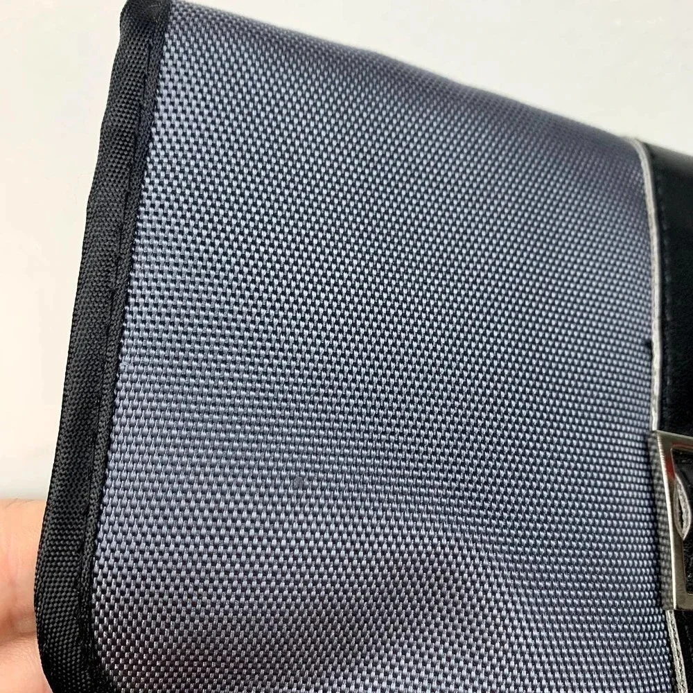 Viktor & Rolf Cosmetics Bag Small Zip Pouch Grey Black Buckle Makeup Travel Case